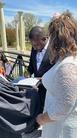 At the park ceremony